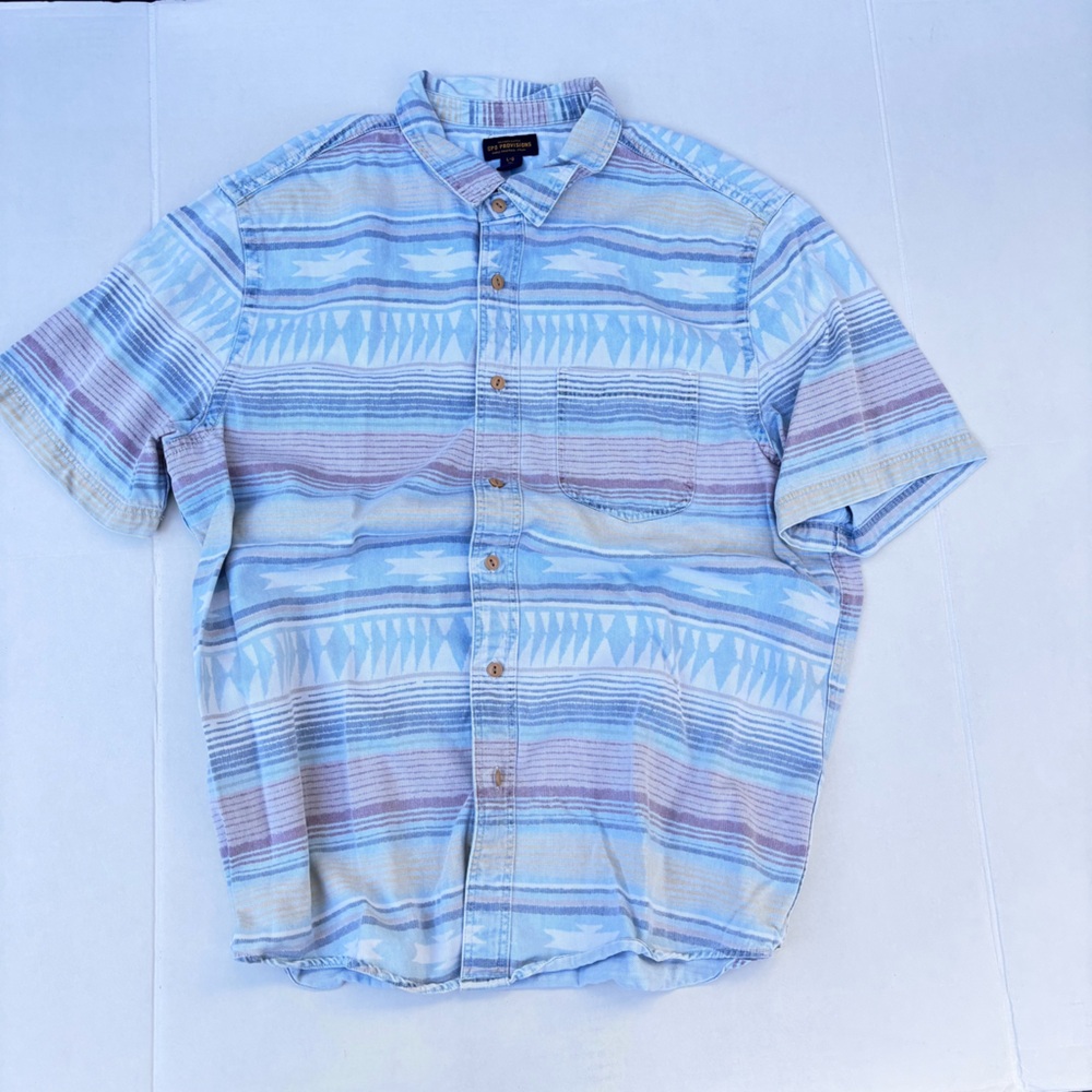 CPO Provisions Southwestern 
Cotton camp shirt
Large